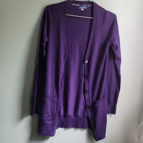 Burberry Sweaters - Burberry purple long sweater